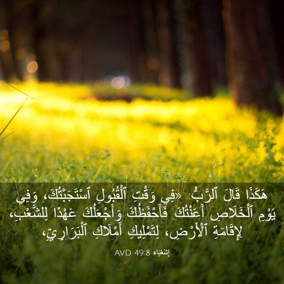 Picture 03 - إِشَعْيَاءَ 49:8 AVD - هَكَذَا قَالَ ٱلرَّبُّ: - Bible Verse Picture