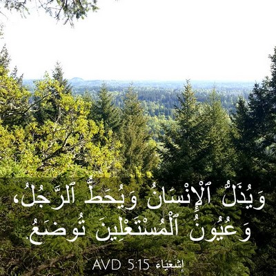 Picture 03 - إِشَعْيَاءَ 5:15 AVD - وَيُذَلُّ ٱلْإِنْسَانُ - Bible Verse Picture