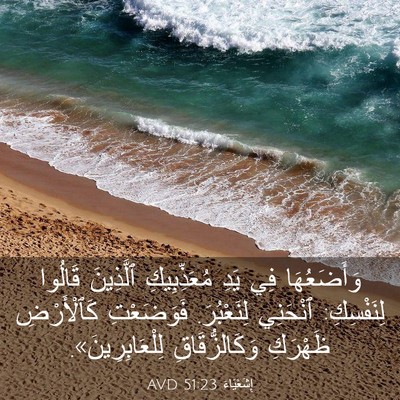 Picture 03 - إِشَعْيَاءَ 51:23 AVD - وَأَضَعُهَا فِي يَدِ - Bible Verse Picture
