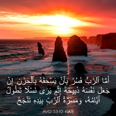 Picture 03 - إِشَعْيَاءَ 53:10 AVD - أَمَّا ٱلرَّبُّ فَسُرَّ - Bible Verse Picture