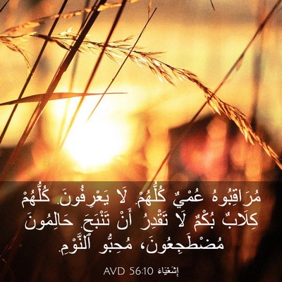 Picture 03 - إِشَعْيَاءَ 56:10 AVD - مُرَاقِبُوهُ عُمْيٌ - Bible Verse Picture