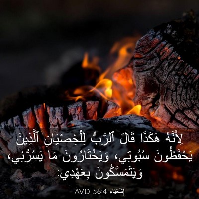 Picture 03 - إِشَعْيَاءَ 56:4 AVD - لِأَنَّهُ هَكَذَا قَالَ - Bible Verse Picture