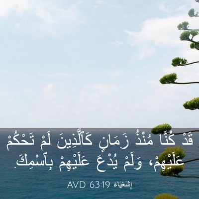 Picture 03 - إِشَعْيَاءَ 63:19 AVD - قَدْ كُنَّا مُنْذُ زَمَانٍ - Bible Verse Picture