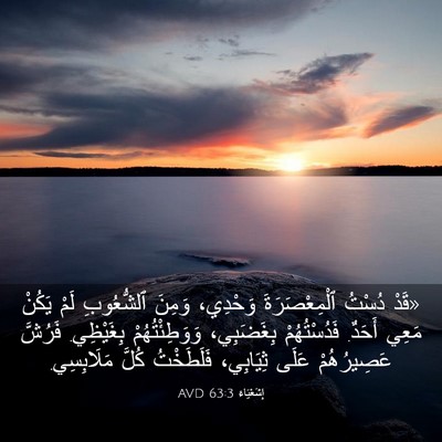 Picture 03 - إِشَعْيَاءَ 63:3 AVD - «قَدْ دُسْتُ - Bible Verse Picture