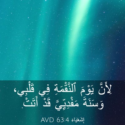 Picture 03 - إِشَعْيَاءَ 63:4 AVD - لِأَنَّ يَوْمَ - Bible Verse Picture