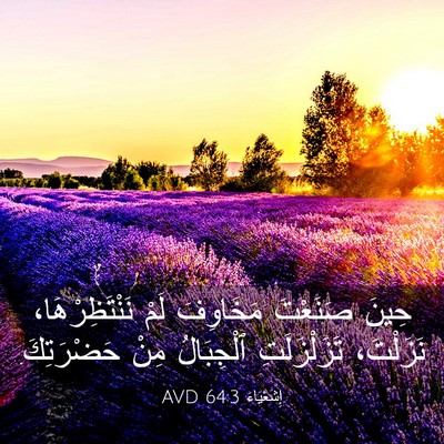 Picture 03 - إِشَعْيَاءَ 64:3 AVD - حِينَ صَنَعْتَ مَخَاوِفَ - Bible Verse Picture
