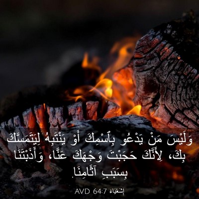 Picture 03 - إِشَعْيَاءَ 64:7 AVD - وَلَيْسَ مَنْ يَدْعُو - Bible Verse Picture