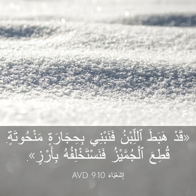 Picture 03 - إِشَعْيَاءَ 9:10 AVD - «قَدْ هَبَطَ ٱللِّبْنُ - Bible Verse Picture