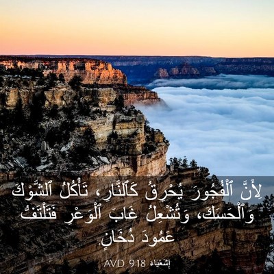 Picture 03 - إِشَعْيَاءَ 9:18 AVD - لِأَنَّ ٱلْفُجُورَ - Bible Verse Picture