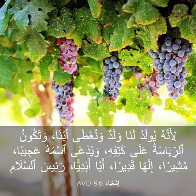 Picture 03 - إِشَعْيَاءَ 9:6 AVD - لِأَنَّهُ يُولَدُ لَنَا - Bible Verse Picture