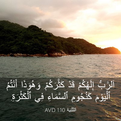 Picture 03 - اَلتَّثْنِيَة 1:10 AVD - اَلرَّبُّ إِلَهُكُمْ قَدْ - Bible Verse Picture