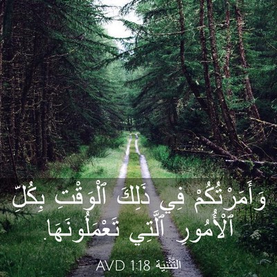 Picture 03 - اَلتَّثْنِيَة 1:18 AVD - وَأَمَرْتُكُمْ فِي ذَلِكَ - Bible Verse Picture
