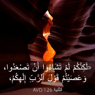 Picture 03 - اَلتَّثْنِيَة 1:26 AVD - «لَكِنَّكُمْ لَمْ - Bible Verse Picture