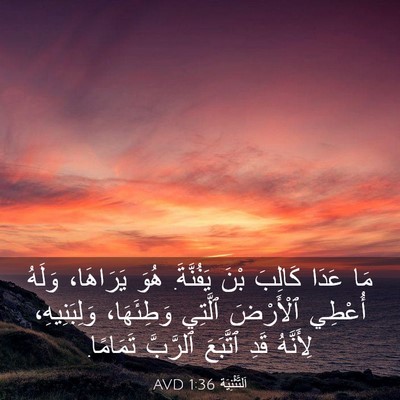 Picture 03 - اَلتَّثْنِيَة 1:36 AVD - مَا عَدَا كَالِبَ بْنَ - Bible Verse Picture