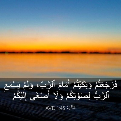 Picture 03 - اَلتَّثْنِيَة 1:45 AVD - فَرَجَعْتُمْ وَبَكَيْتُمْ - Bible Verse Picture