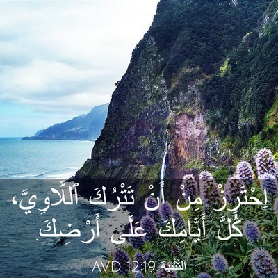 Picture 03 - اَلتَّثْنِيَة 12:19 AVD - اِحْتَرِزْ مِنْ أَنْ - Bible Verse Picture