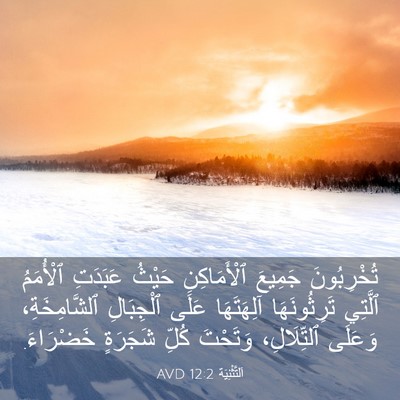 Picture 03 - اَلتَّثْنِيَة 12:2 AVD - تُخْرِبُونَ جَمِيعَ - Bible Verse Picture