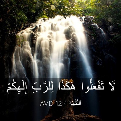 Picture 03 - اَلتَّثْنِيَة 12:4 AVD - لَا تَفْعَلُوا هَكَذَا - Bible Verse Picture