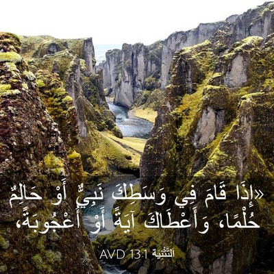 Picture 03 - اَلتَّثْنِيَة 13:1 AVD - «إِذَا قَامَ فِي وَسَطِكَ - Bible Verse Picture