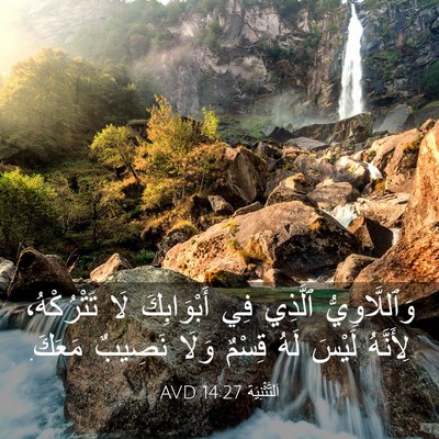 Picture 03 - اَلتَّثْنِيَة 14:27 AVD - وَٱللَّاوِيُّ ٱلَّذِي فِي - Bible Verse Picture