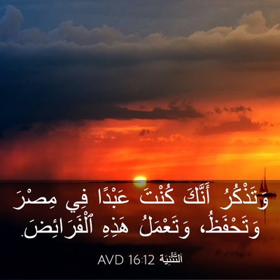 Picture 03 - اَلتَّثْنِيَة 16:12 AVD - وَتَذْكُرُ أَنَّكَ كُنْتَ - Bible Verse Picture