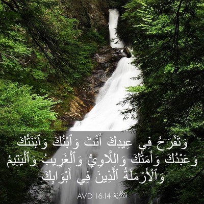 Picture 03 - اَلتَّثْنِيَة 16:14 AVD - وَتَفْرَحُ فِي عِيدِكَ - Bible Verse Picture