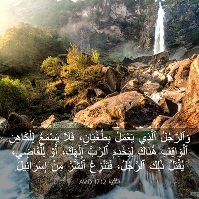 Picture 03 - اَلتَّثْنِيَة 17:12 AVD - وَٱلرَّجُلُ ٱلَّذِي - Bible Verse Picture