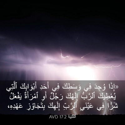 Picture 03 - اَلتَّثْنِيَة 17:2 AVD - «إِذَا وُجِدَ فِي وَسَطِكَ - Bible Verse Picture
