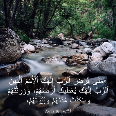 Picture 03 - اَلتَّثْنِيَة 19:1 AVD - «مَتَى قَرَضَ ٱلرَّبُّ - Bible Verse Picture