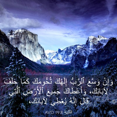 Picture 03 - اَلتَّثْنِيَة 19:8 AVD - وَإِنْ وَسَّعَ ٱلرَّبُّ - Bible Verse Picture