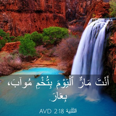 Picture 03 - اَلتَّثْنِيَة 2:18 AVD - أَنْتَ مَارٌّ ٱلْيَوْمَ - Bible Verse Picture