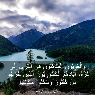 Picture 03 - اَلتَّثْنِيَة 2:23 AVD - وَٱلْعُوِّيُّونَ - Bible Verse Picture
