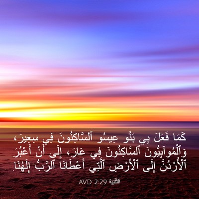 Picture 03 - اَلتَّثْنِيَة 2:29 AVD - كَمَا فَعَلَ بِي بَنُو - Bible Verse Picture