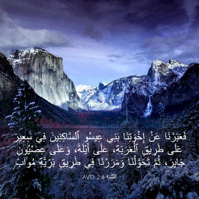 Picture 03 - اَلتَّثْنِيَة 2:8 AVD - فَعَبَرْنَا عَنْ - Bible Verse Picture