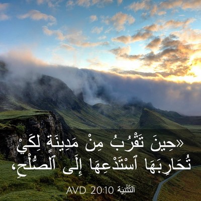 Picture 03 - اَلتَّثْنِيَة 20:10 AVD - «حِينَ تَقْرُبُ مِنْ - Bible Verse Picture