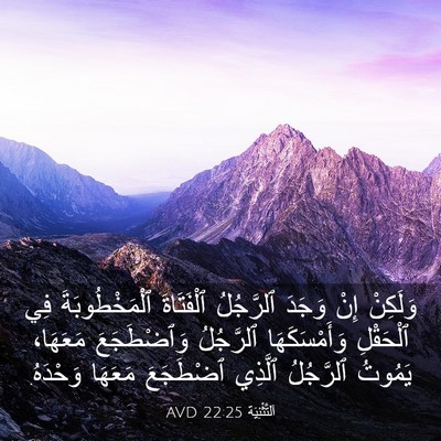 Picture 03 - اَلتَّثْنِيَة 22:25 AVD - وَلَكِنْ إِنْ وَجَدَ - Bible Verse Picture