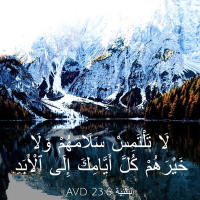 Picture 03 - اَلتَّثْنِيَة 23:6 AVD - لَا تَلْتَمِسْ - Bible Verse Picture
