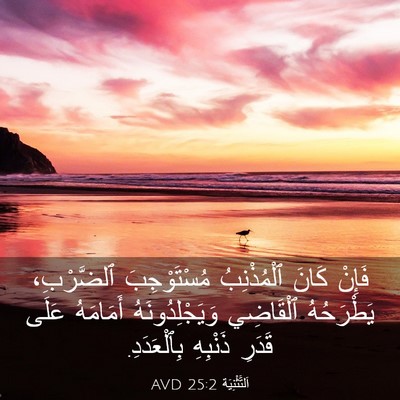 Picture 03 - اَلتَّثْنِيَة 25:2 AVD - فَإِنْ كَانَ ٱلْمُذْنِبُ - Bible Verse Picture