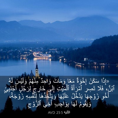 Picture 03 - اَلتَّثْنِيَة 25:5 AVD - «إِذَا سَكَنَ إِخْوَةٌ - Bible Verse Picture