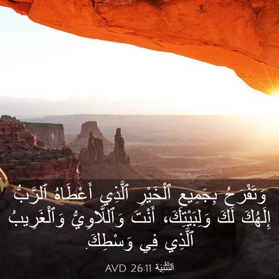 Picture 03 - اَلتَّثْنِيَة 26:11 AVD - وَتَفْرَحُ بِجَمِيعِ - Bible Verse Picture