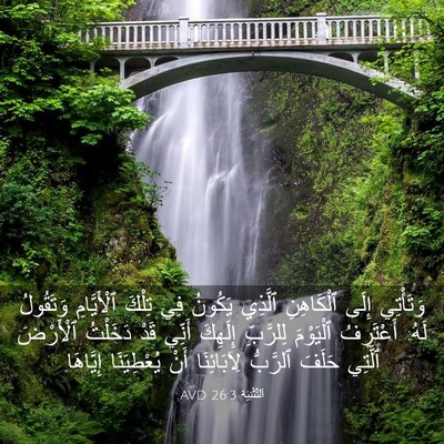 Picture 03 - اَلتَّثْنِيَة 26:3 AVD - وَتَأْتِي إِلَى - Bible Verse Picture