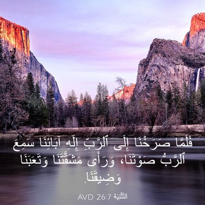 Picture 03 - اَلتَّثْنِيَة 26:7 AVD - فَلَمَّا صَرَخْنَا إِلَى - Bible Verse Picture