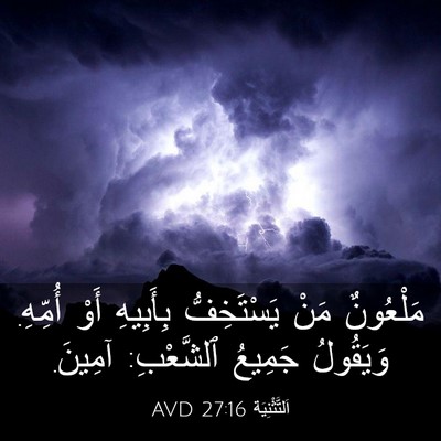 Picture 03 - اَلتَّثْنِيَة 27:16 AVD - مَلْعُونٌ مَنْ - Bible Verse Picture