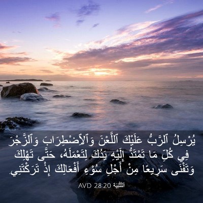 Picture 03 - اَلتَّثْنِيَة 28:20 AVD - يُرْسِلُ ٱلرَّبُّ - Bible Verse Picture