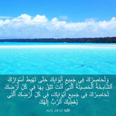 Picture 03 - اَلتَّثْنِيَة 28:52 AVD - وَتُحَاصِرُكَ فِي جَمِيعِ - Bible Verse Picture
