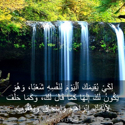 Picture 03 - اَلتَّثْنِيَة 29:13 AVD - لِكَيْ يُقِيمَكَ - Bible Verse Picture