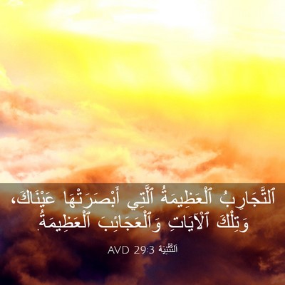 Picture 03 - اَلتَّثْنِيَة 29:3 AVD - ٱلتَّجَارِبُ ٱلْعَظِيمَةُ - Bible Verse Picture