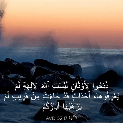 Picture 03 - اَلتَّثْنِيَة 32:17 AVD - ذَبَحُوا لِأَوْثَانٍ - Bible Verse Picture