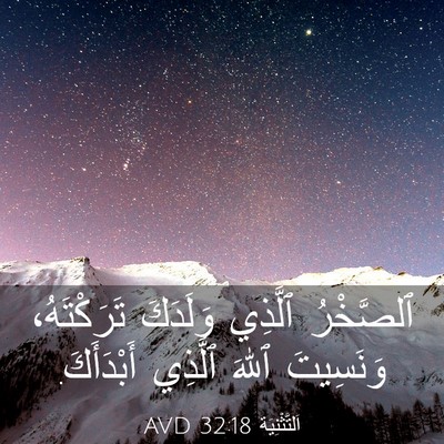 Picture 03 - اَلتَّثْنِيَة 32:18 AVD - ٱلصَّخْرُ ٱلَّذِي - Bible Verse Picture