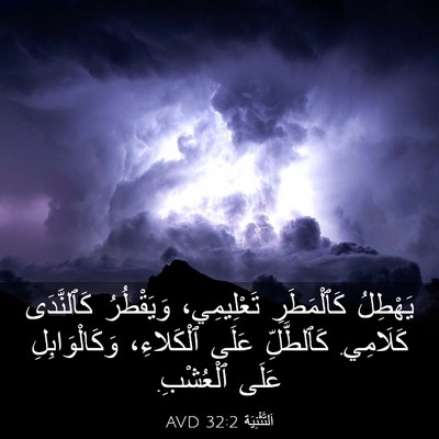 Picture 03 - اَلتَّثْنِيَة 32:2 AVD - يَهْطِلُ كَٱلْمَطَرِ - Bible Verse Picture